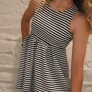 Soprano Black and White Striped Dress Size Youth L